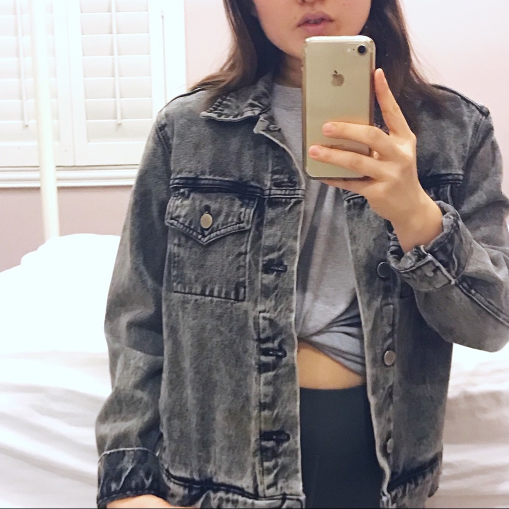 AMERICAN APPAREL ⚡️ Acid Washed Denim Jacket